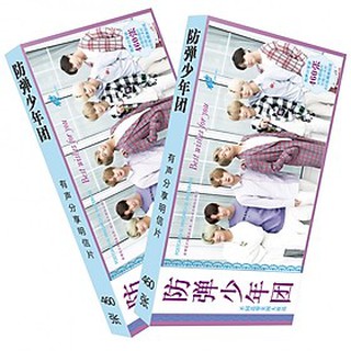 Postcard hộp ảnh  BTS 30 Bưu thiếp + 30 thẻ lomo + 400 hình dán