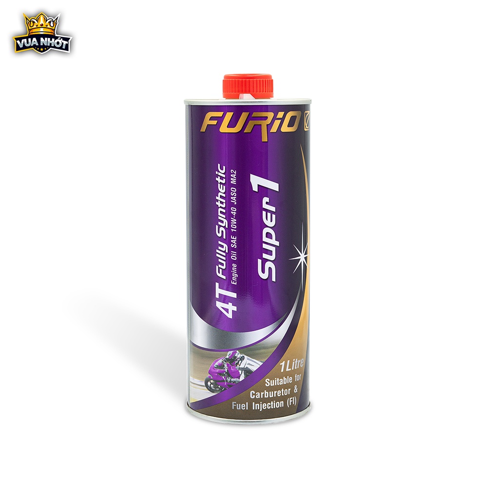 Nhớt Tổng Hợp Toàn Phần BCP FURIO Thái Lan 10W40, API SN Lon 1 Lít Tặng Lọc Nhớt - Nhớt Cao Cấp Xe Ex, Win, Raider