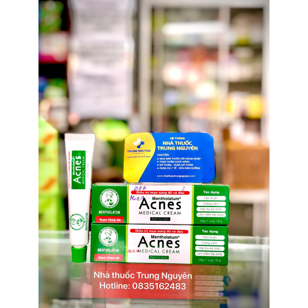 Gel giảm mụn, giảm viêm  Acnes Medical cream Mentholatum  (18g)