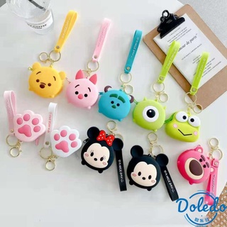  Doledo Hàng có sẵn Silicone Hoạt hình Mini Ví đựng tiền xu Gấu nâu Minnie Mickey Winnie the Pooh Lông gấu dâu Quái vật Mắt to Heo con Túi đựng tai nghe Túi đựng son môi 