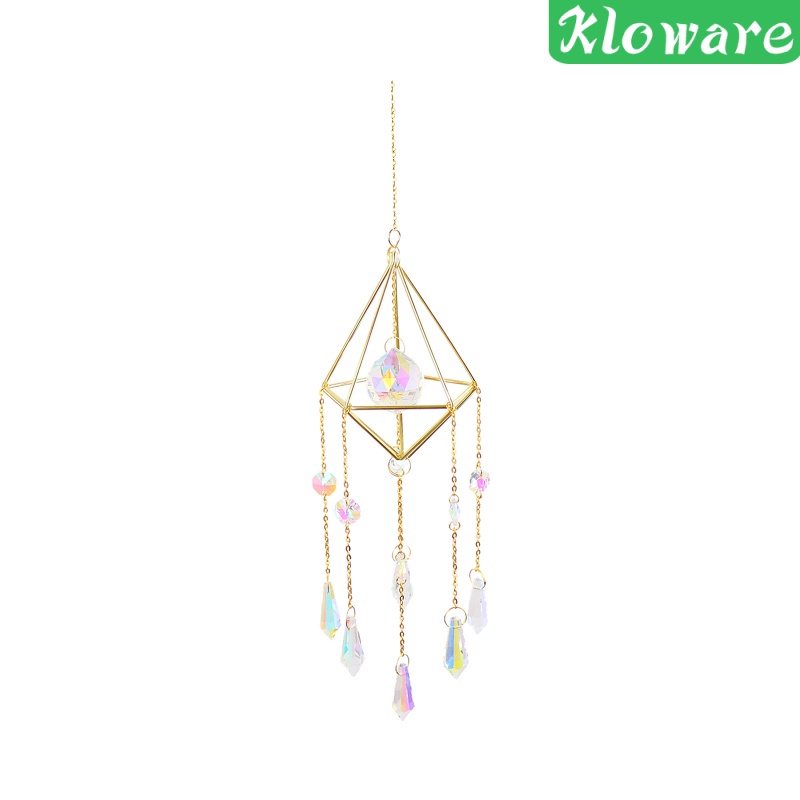 Quả Cầu Pha Lê Trong Suốt Họa Tiết Mặt Trời / Cầu Vồng Treo Trang Trí Cửa Sổ