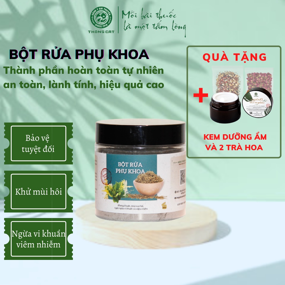 Bột rửa phụ khoa vệ sinh phụ nữ thảo mộc, giảm khí hư thay nước rửa phụ khoa Đông y gia truyền Thông Cát