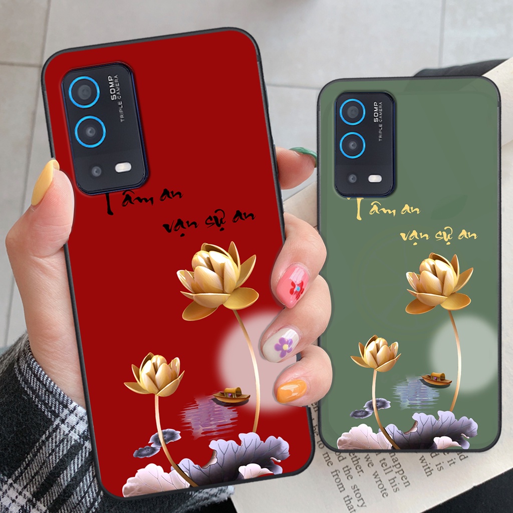 Ốp Oppo A54 / A55 in hình ốp tâm an vạn sự an, ốp lưng SonCase.