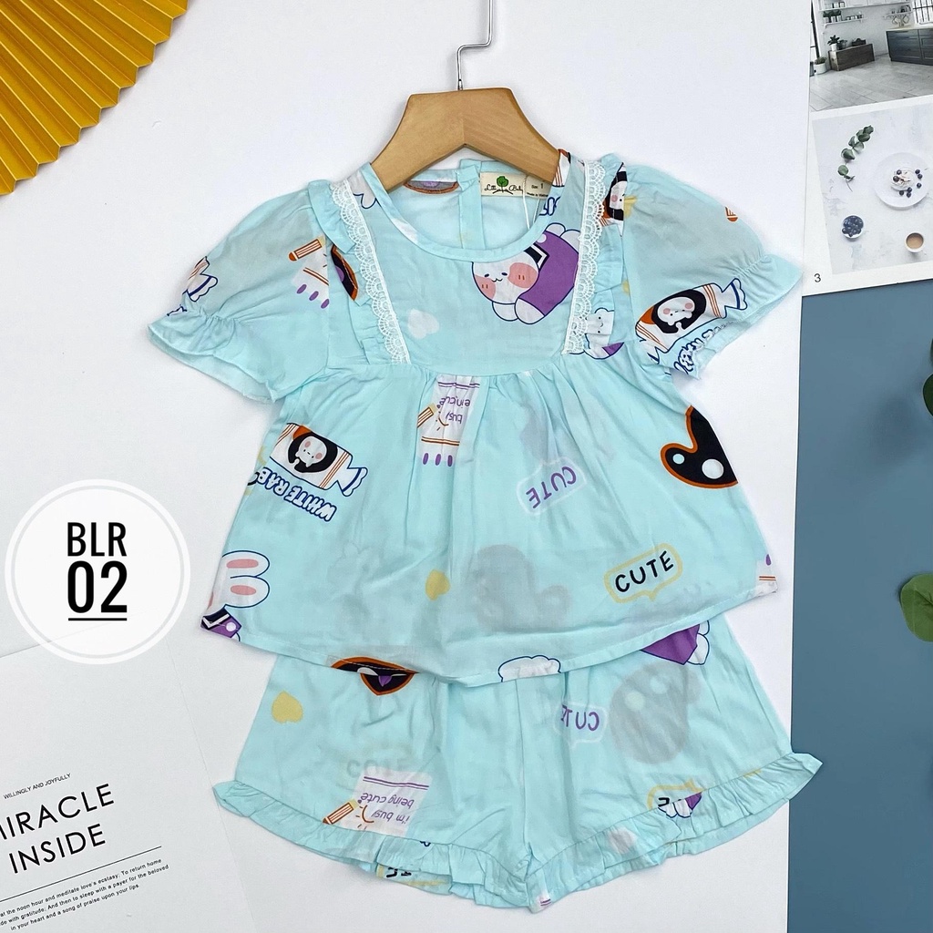 Bộ lanh bé gái chạy ren LITIBABY 8/14
