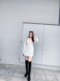 Áo sơ mi phối dây