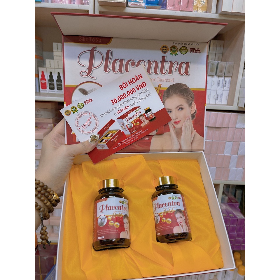 Viên Uống Nhau Thai Cừu Placentra Gold Sét 2 lọ x 30 viên