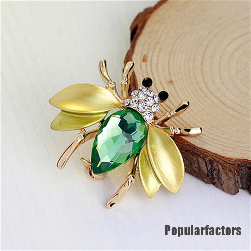 Ghim Cài Áo Hình Con Ong Đính Đá Nhân Tạo Thời Trang