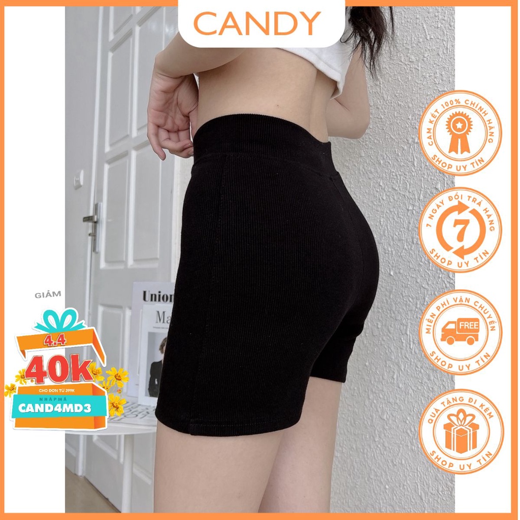 Quần legging đùi quần biker chất dày mịn co giãn cực tốt không nhão xù đường chỉ đẹp nâng mông CANDY FASHION QS1