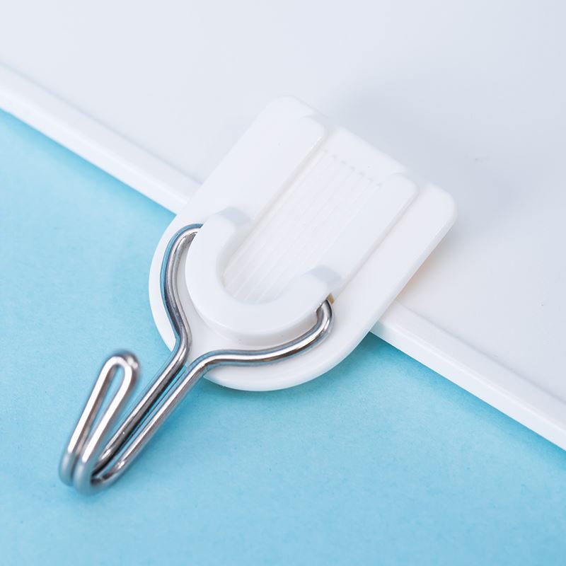 Set 6 Móc Nhựa Trắng Đa Năng Treo Khăn Lau Nhà Tắm