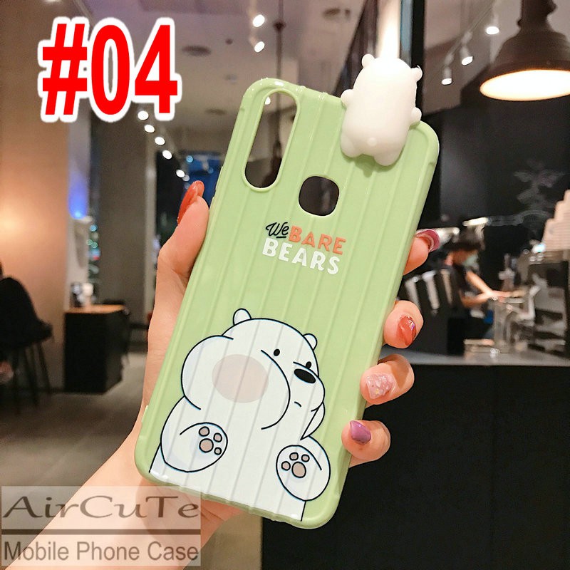 Ốp lưng Samsung A12 M11 A11 A71 A51 A31 A70 A50 A30 A20 A10 A50s A30s A20s A10s A7 2018 3D Trunk Cute Bear soft TPU Case/MYP