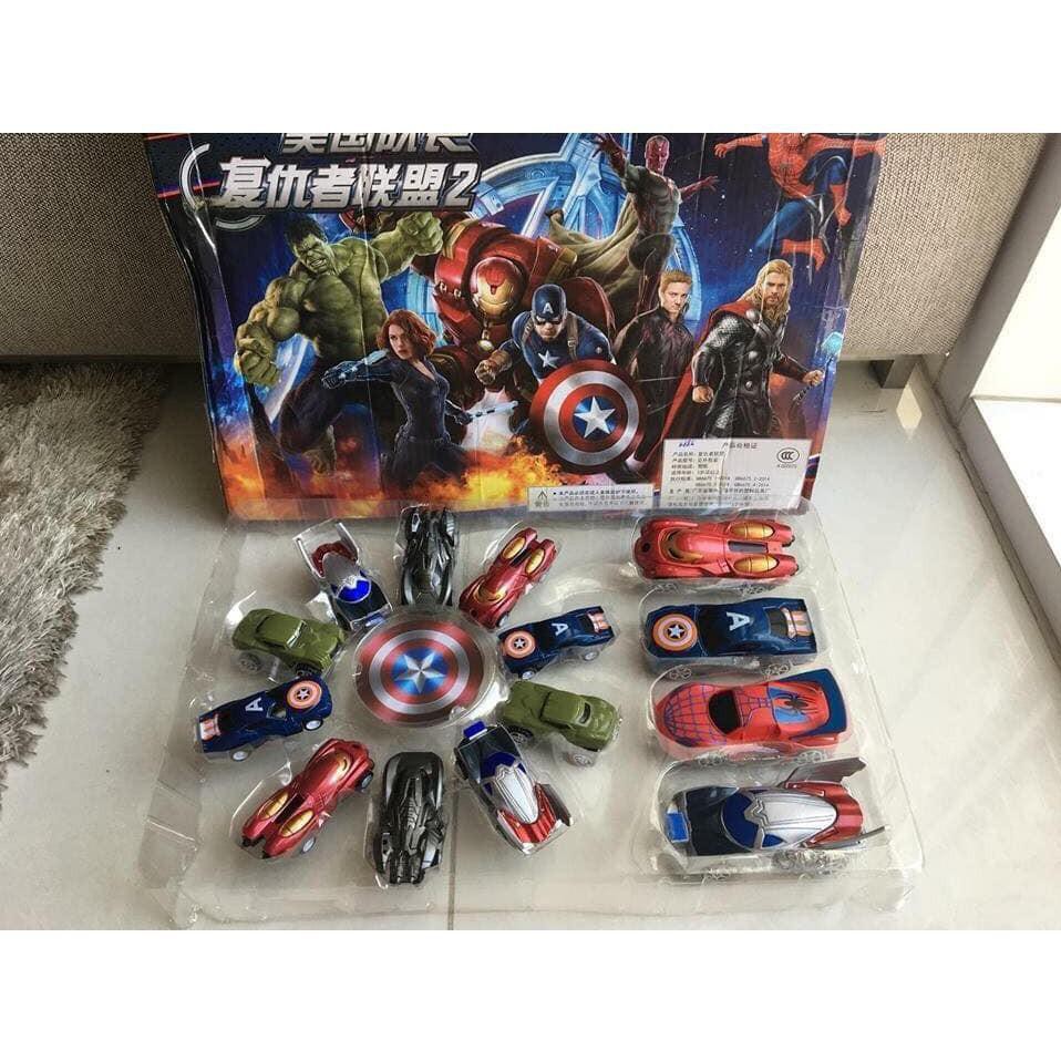 [GIÁ TỐT]SET 14 Ô TÔ ĐỒ CHƠI MÔ PHỎNG BIỆT ĐỘI AVENGER [GIÁ SỈ BÁN RẺ]