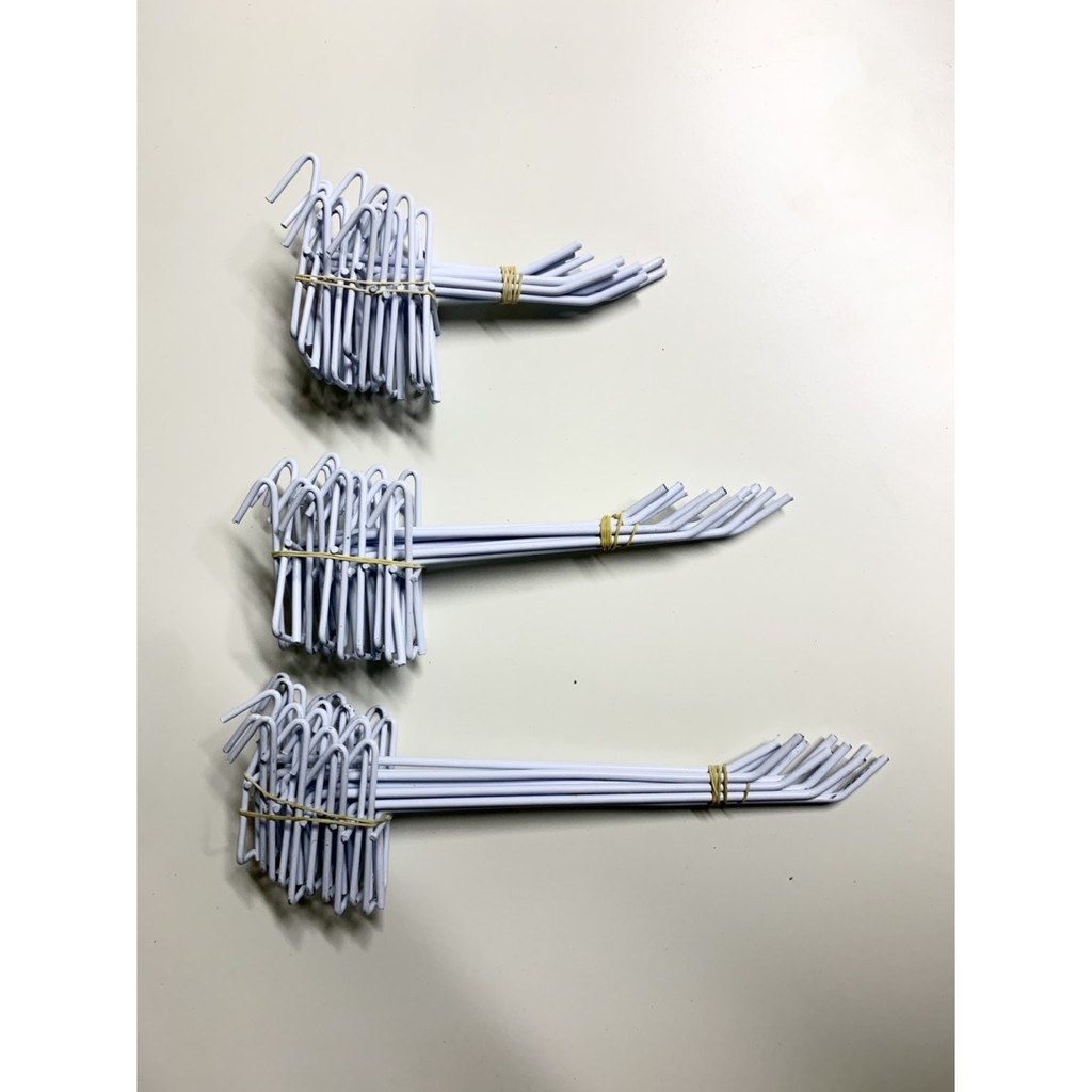 Combo 5 móc treo đồ cài lưới 5,10,15,20cm dùng treo đồ màu trắng hoặc đen