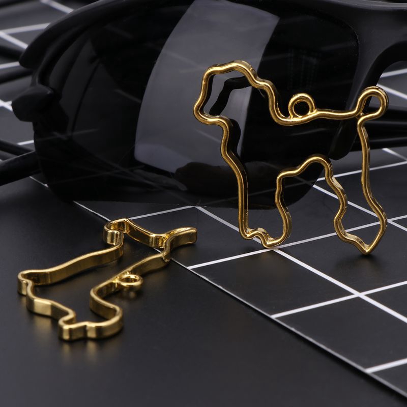 FLGO*5 Pcs/set Dog Animal Styling Crystal Epoxy Glue UV Resin Metal Border Color Retaining DIY Frame