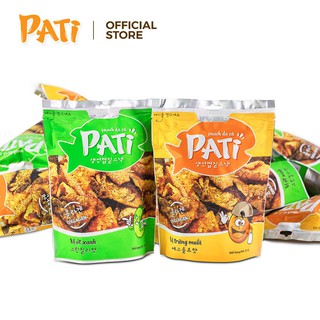 Snack da cá pati cao cấp chiên giòn vị ớt xanh/ trứng muối