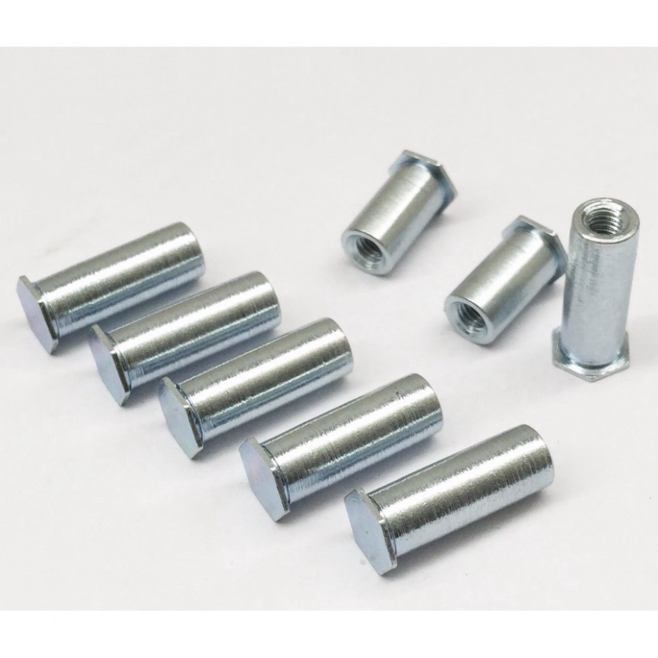 Combo 50c trụ tán ren trong BSO M5X8, M5X10 thép mạ