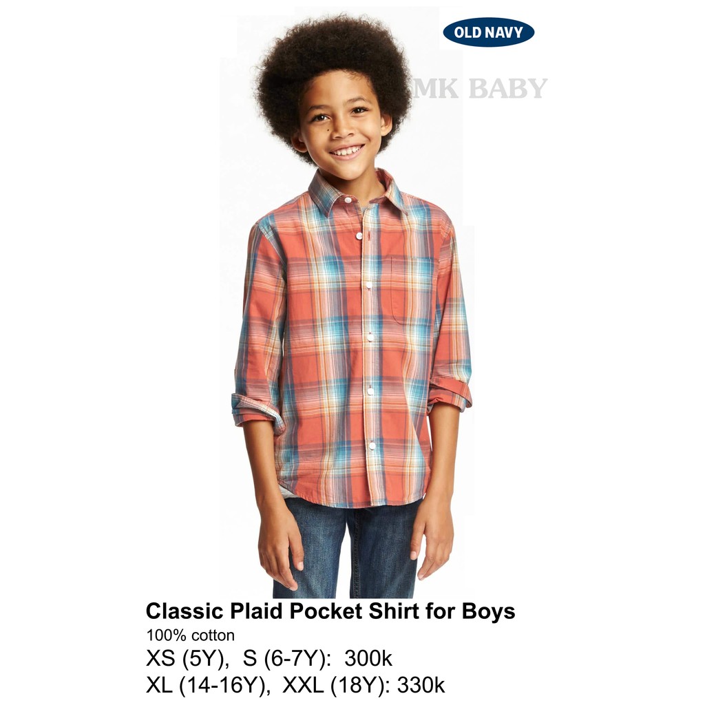 Áo sơ mi bé 5-18 tuổi Old Navy xách tay US