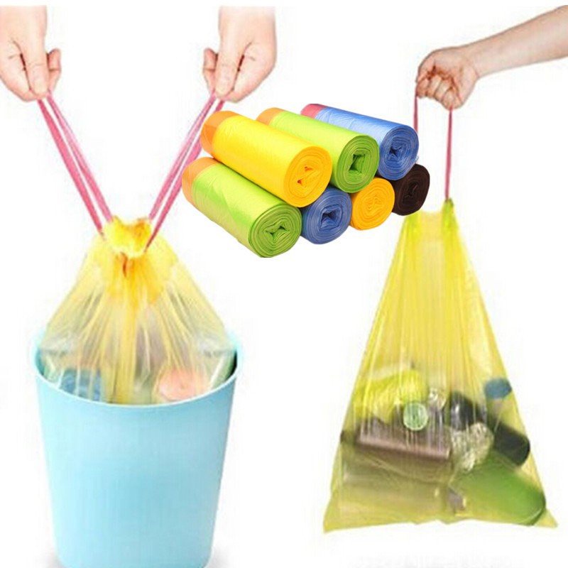 Cuộn Túi đựng rác có dây rút tiện lợi