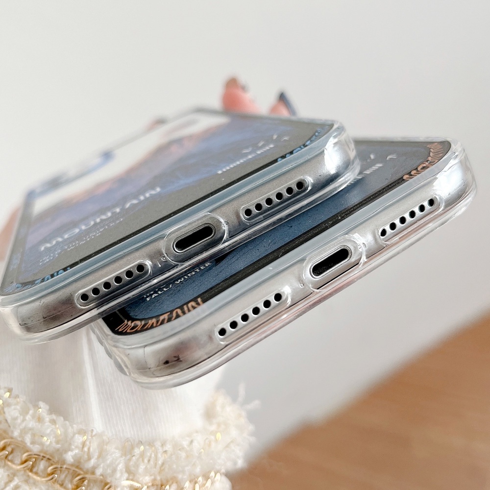 Ốp Điện Thoại Silicon Mềm Trong Suốt Hình Phong Cảnh Cho iPhone 11 13 12 Pro MAX X XS MAX XR 7 8 Plus 7 8 SE2020