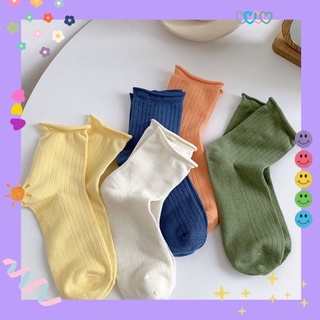 Vớ tất cổ cao 🌼 thun gân dày Trơn 🌼 cực dễ phối đồ