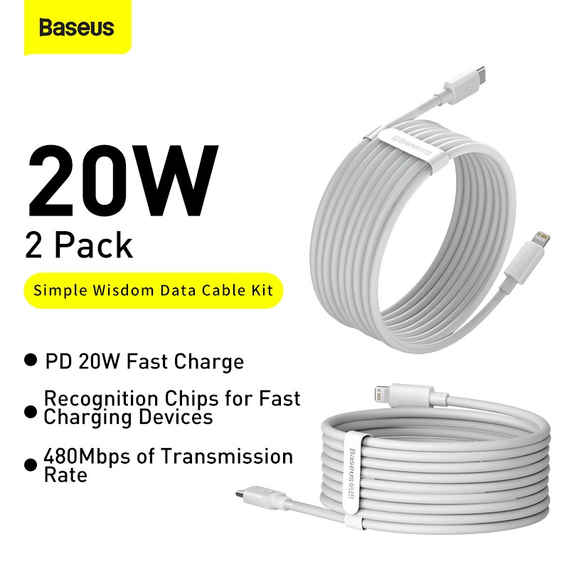 Dây Cáp Sạc Baseus 1.5m PD 20W Truyền Dữ Liệu Type C Sang iP Cho Điện Thoại iPhone 12 Mini Pro Max 11x8 Plus