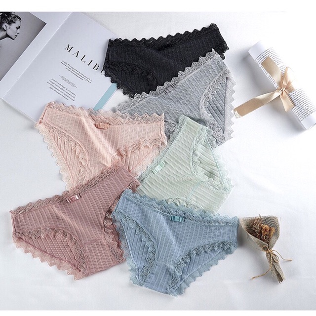 QUẦN COTTON TĂM PHỐI REN NƠ XINH 3333 | BigBuy360 - bigbuy360.vn