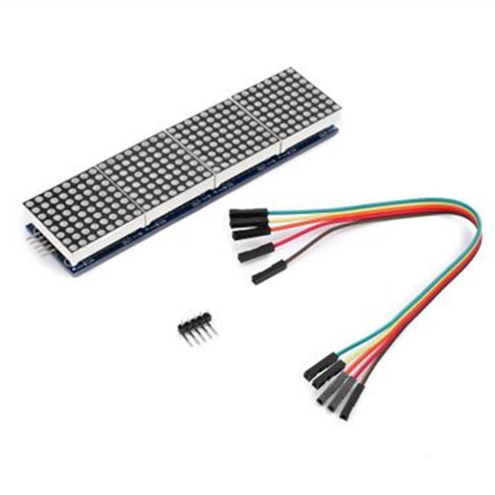 Mô Đun Matrix 5v Led Max7219 Matrix Common 8x8 Dot 5p Line 4 Trong 1