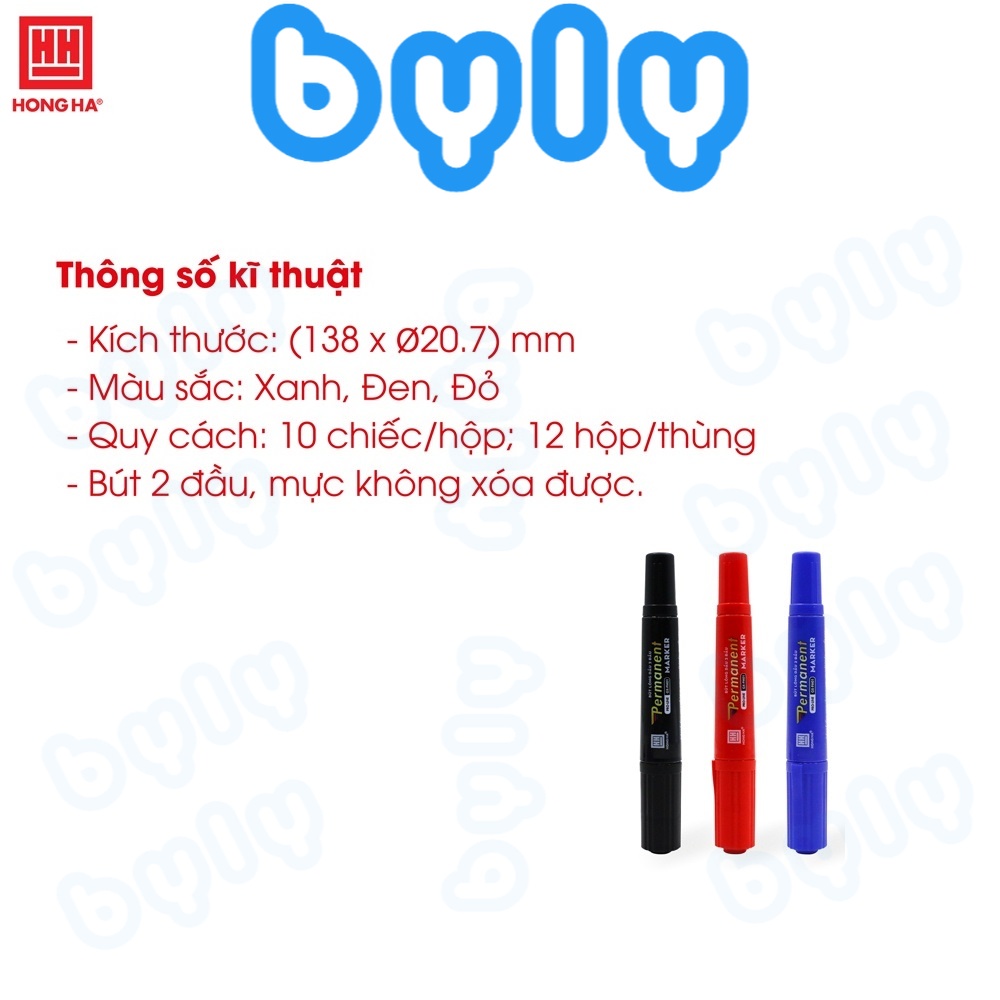 [Ship hoả tốc] Bút lông dầu cây lớn 2 đầu tiền dụng 6668 Hồng Hà GX-PM01 - ByLy Store