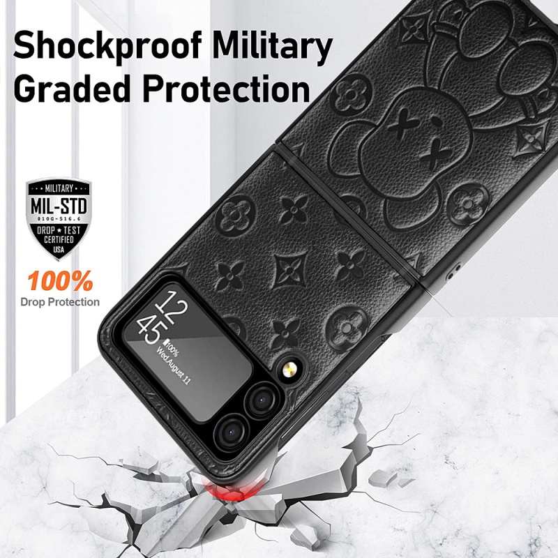 Ốp Điện Thoại Nắp Lật Chống Rơi Hình Gấu Violent Cho Samsung Galaxy Z Flip 3 Flip 3
