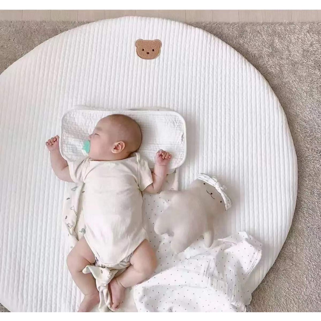 Thảm Lót Sàn Bằng cotton Nguyên Chất Cho Bé Tập Bò