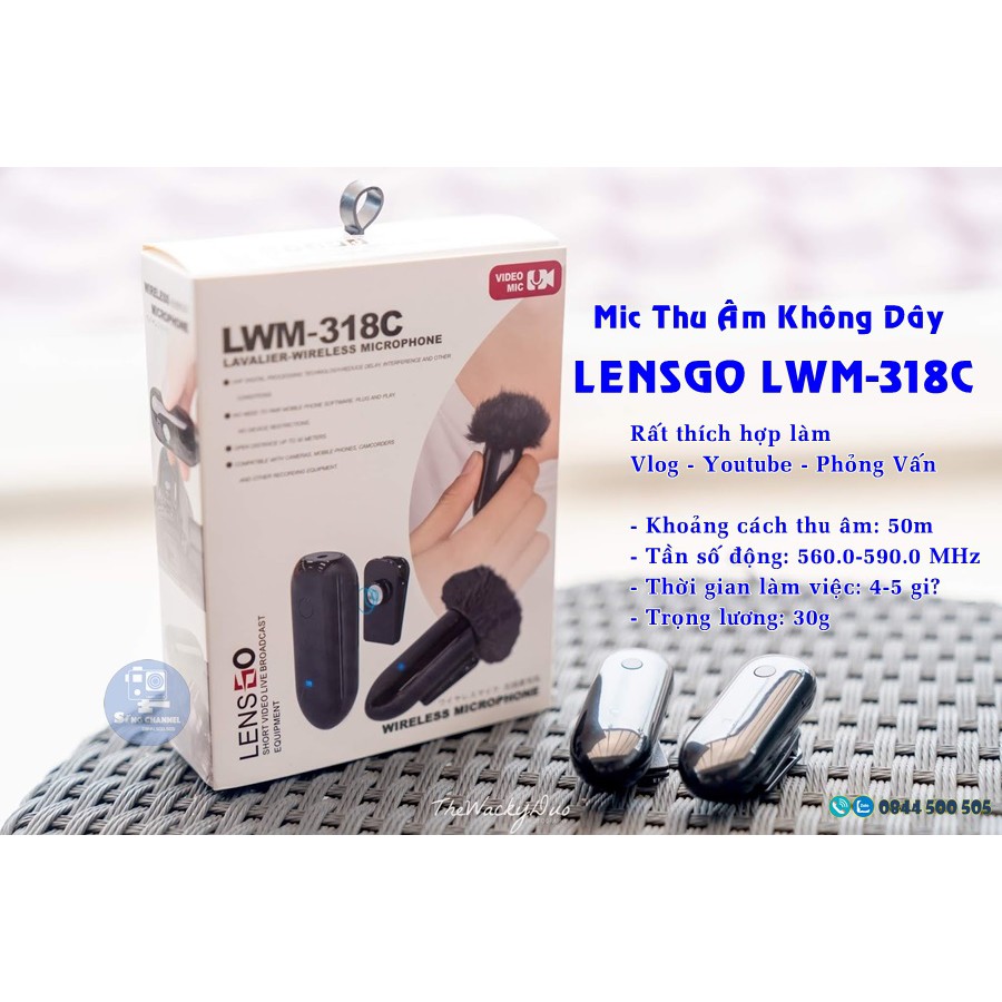 [Mã ELHACE giảm 4% đơn 300K] Micro Không Dây Cài Áo Lensgo LWM-318C