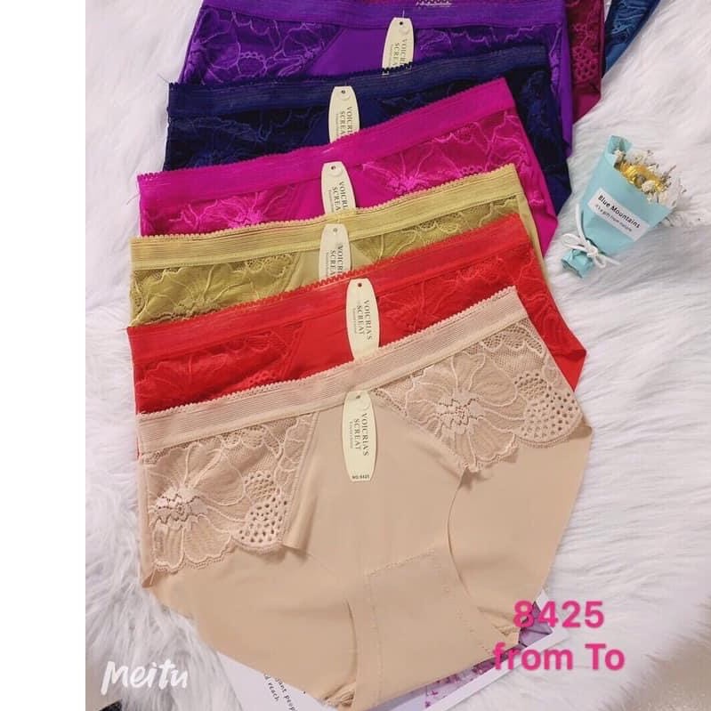 10 quần lót thái chất đúc ren  kèm túi zip có size to