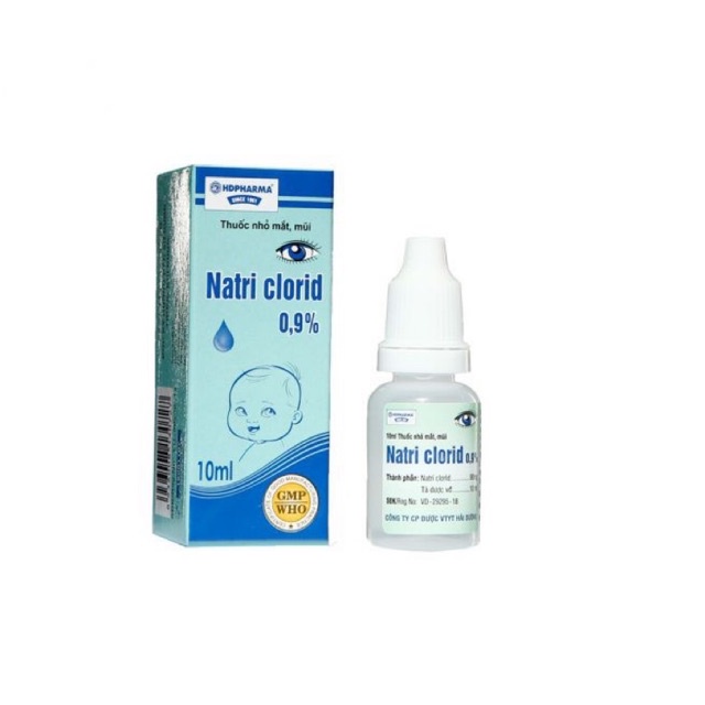 Nước muối nhỏ mắt , mũi Natriclorid 0.9% Vidipha 10ml