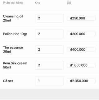 Set dưỡng da Tatcha ( có tách set )
