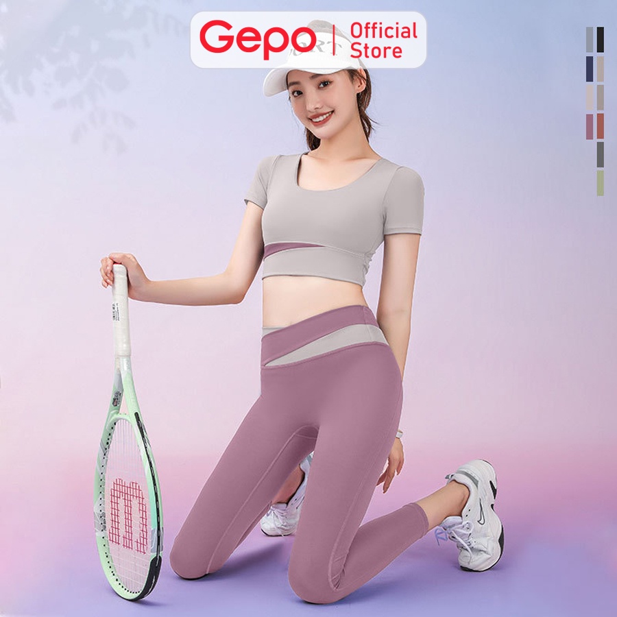 Áo Croptop Chuyên Tập Gym Yoga Có Miếng Đêm Ngực Ôm Sát Body GEPO GP206-GP214