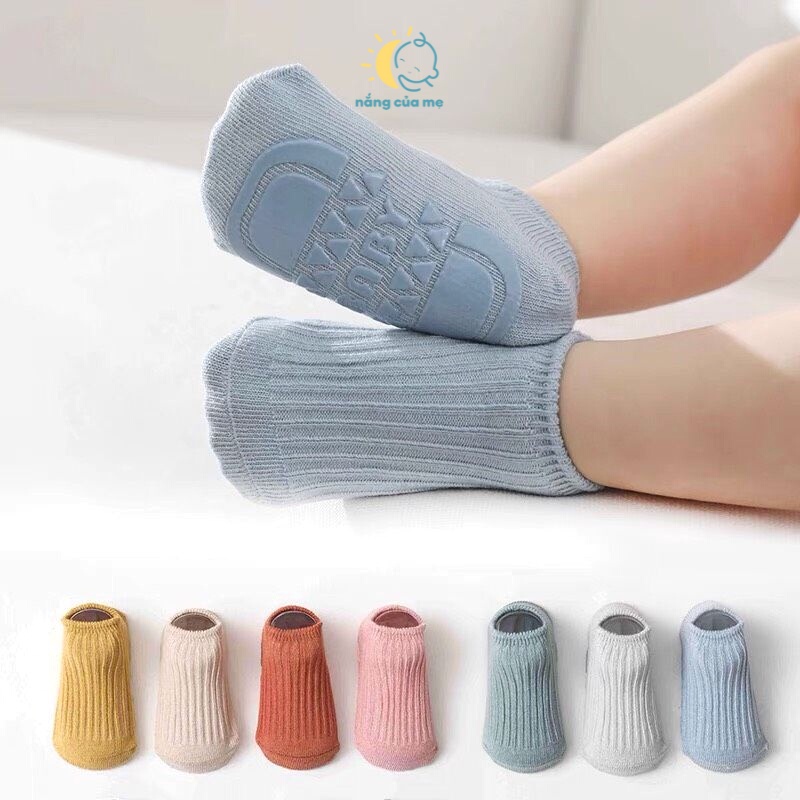 Tất Chống Trượt Cho Bé Nắng Của Mẹ cotton dệt thủ công mịn thoáng cùng đế cao su non bám dính tốt_ TRONXOE