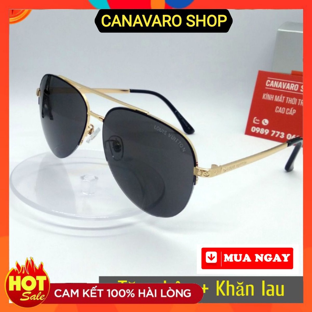 Kính râm nam thời trang cao cấp chống uv chống chói hiệu quả bảo vệ mắt bảo hành 6 tháng CANAVARO SHOP LV45T