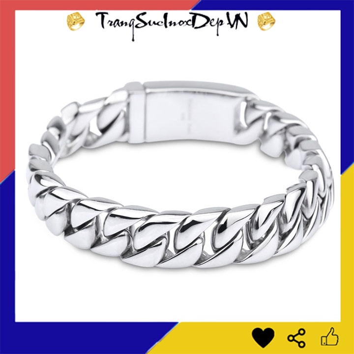 Lắc tay nam inox cao cấp 12mm khóa hộp đẳng cấp bảo hành không đen, không gỉ đem lại đẳng cấp phong độ cho người đeo