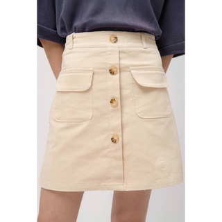[SALE UP TO 50%] Chân váy ngắn chữ A nhung màu kem LEN clothing 7897