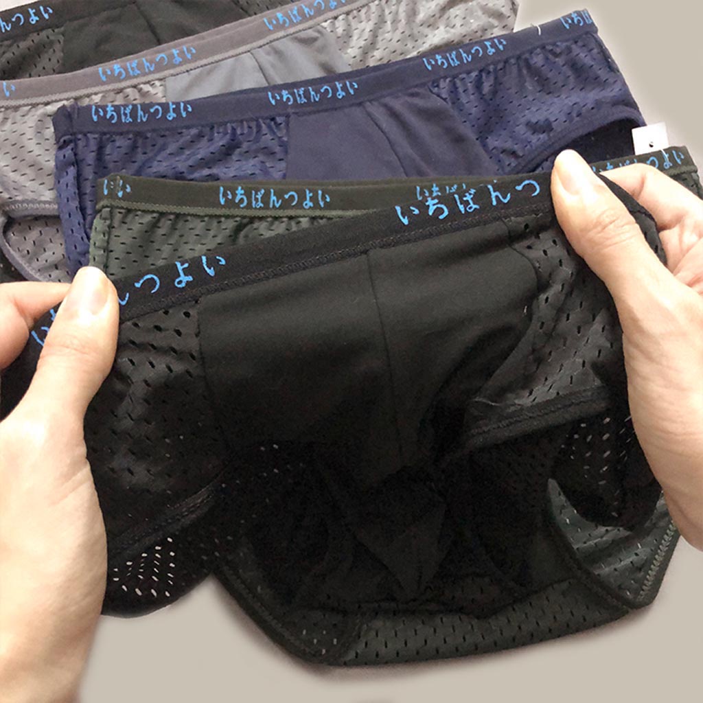 Combo 4 Quần lót tam giác nam thông hơi thoáng khí hàng xuất nhật, sịp chéo nam co giãn 4 chiều