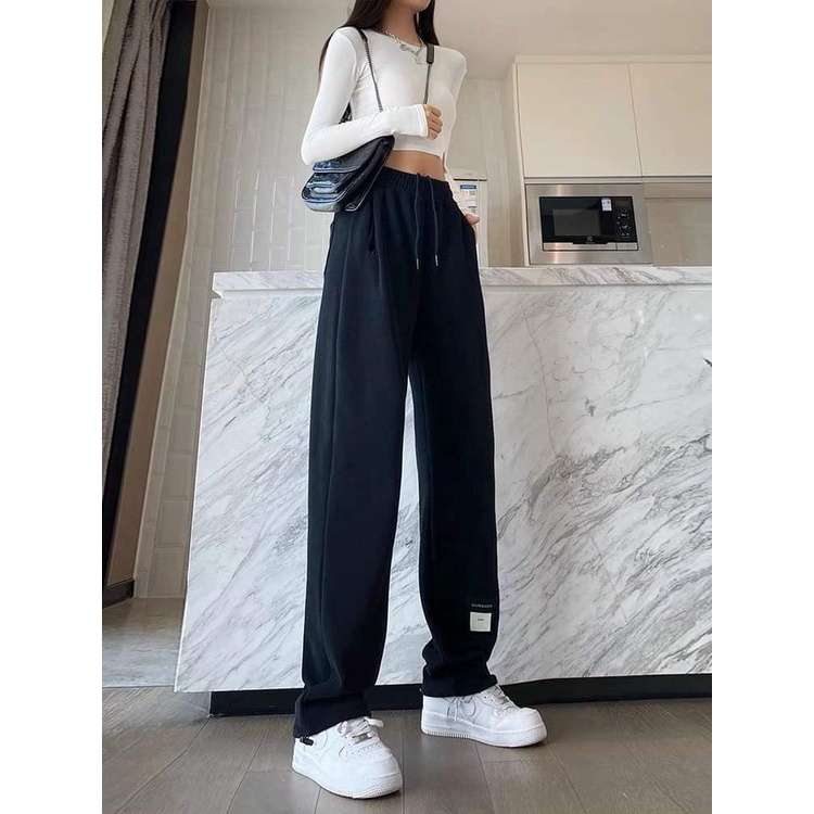 Quần Jogger Unisex Nam Nữ Chốt Gấu Item Quần Nỉ Ống Rộng Bo Gấu cạp Chun Freesize Form Rộng