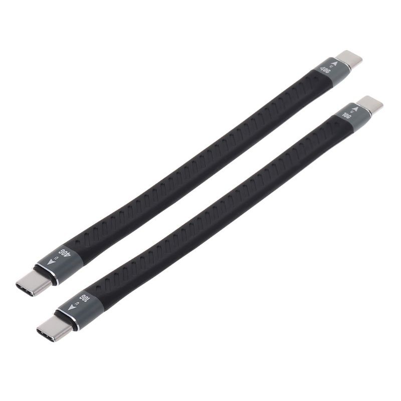 H.S.V✺For Thunderbolt 3 Data Cable 10/40Gbps Soft USB-C Charging Cord Line Emark Chip