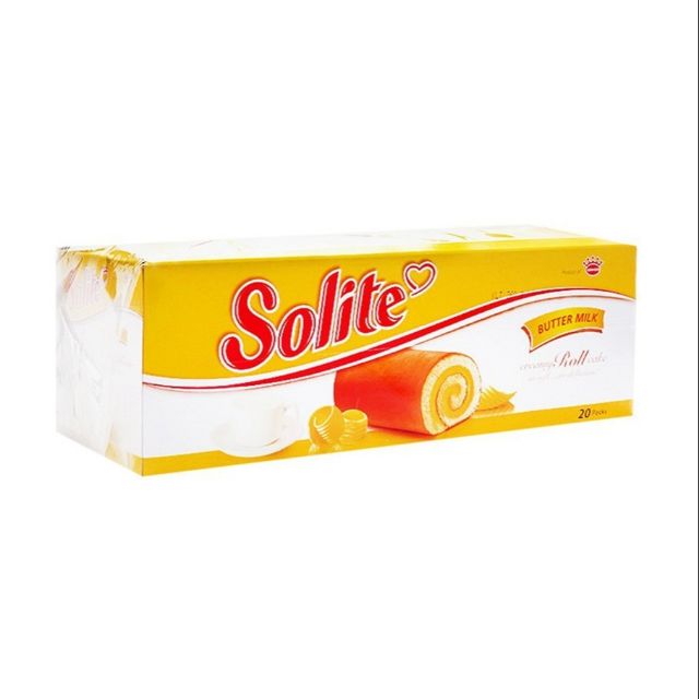 Bánh bông lan cuộn kem bơ sữa Solite 360g (20 cái)
