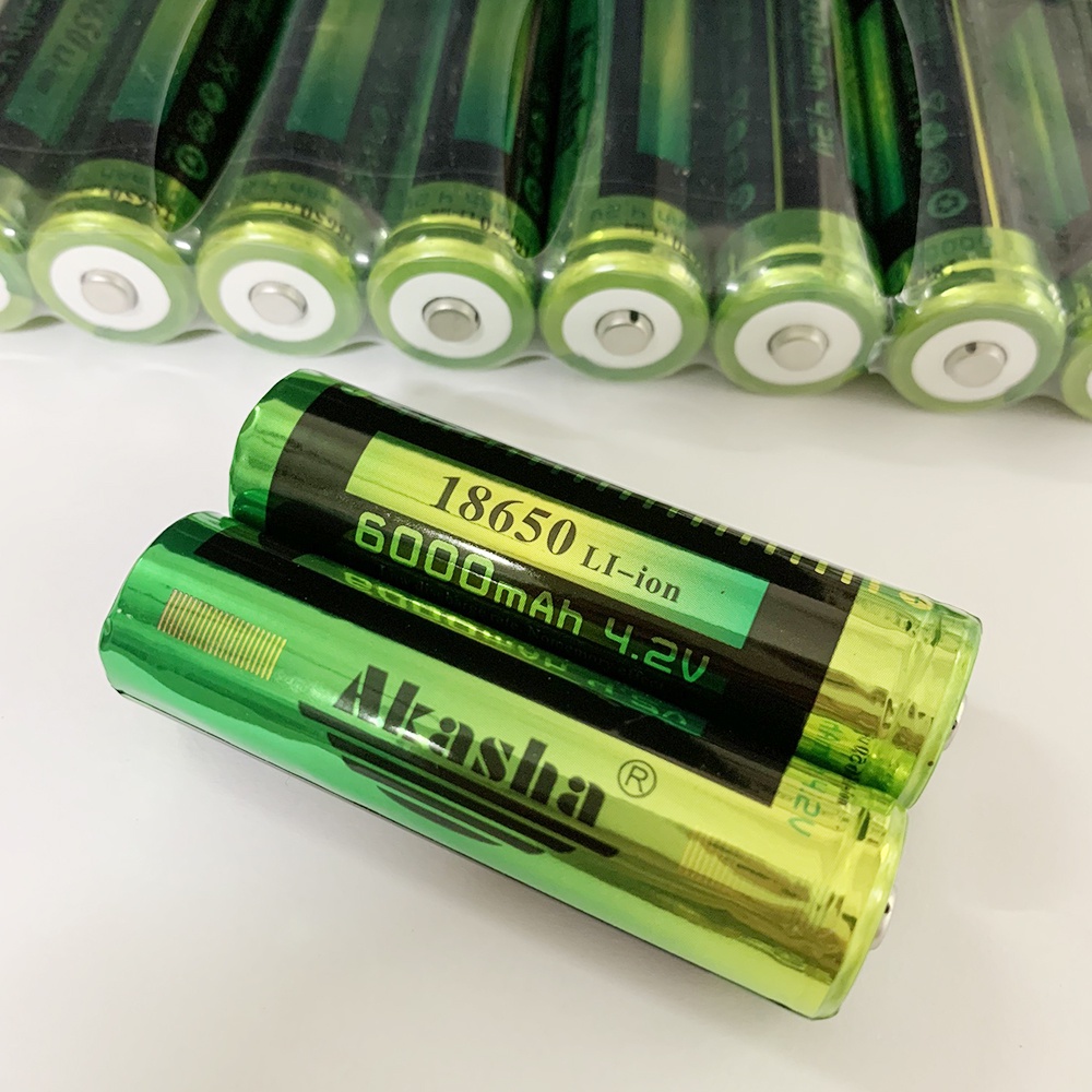 Pin sạc 18650 Li-ion Akasha dung lượng 6000mAh 4.2V chính hãng