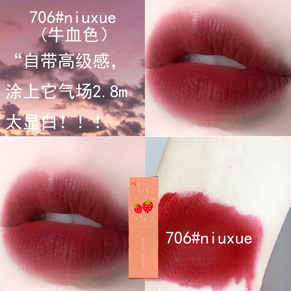 Students Matte Red Lipstick Moist Mist Face Color Lip Gloss Cosmetics | BigBuy360 - bigbuy360.vn