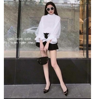 Chân váy xoè xếp ly