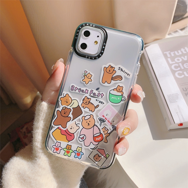 Ốp điện thoại in hình gấu hoạt hình cho Iphone 5/5S/6/6plus/6S/6S plus/6/7/7plus/8/8plus/X/XS/XS Max/11 64 | BigBuy360 - bigbuy360.vn