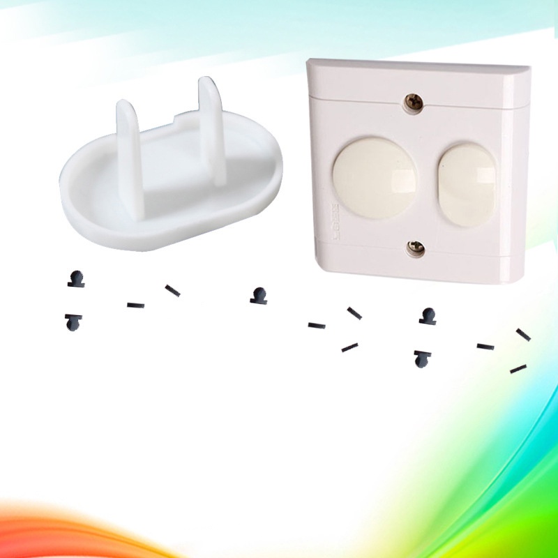 Set 20 Ốp Bọc Ổ Cắm Điện Hai Lỗ Chống Sốc Bảo Vệ An Toàn Cho Trẻ Em