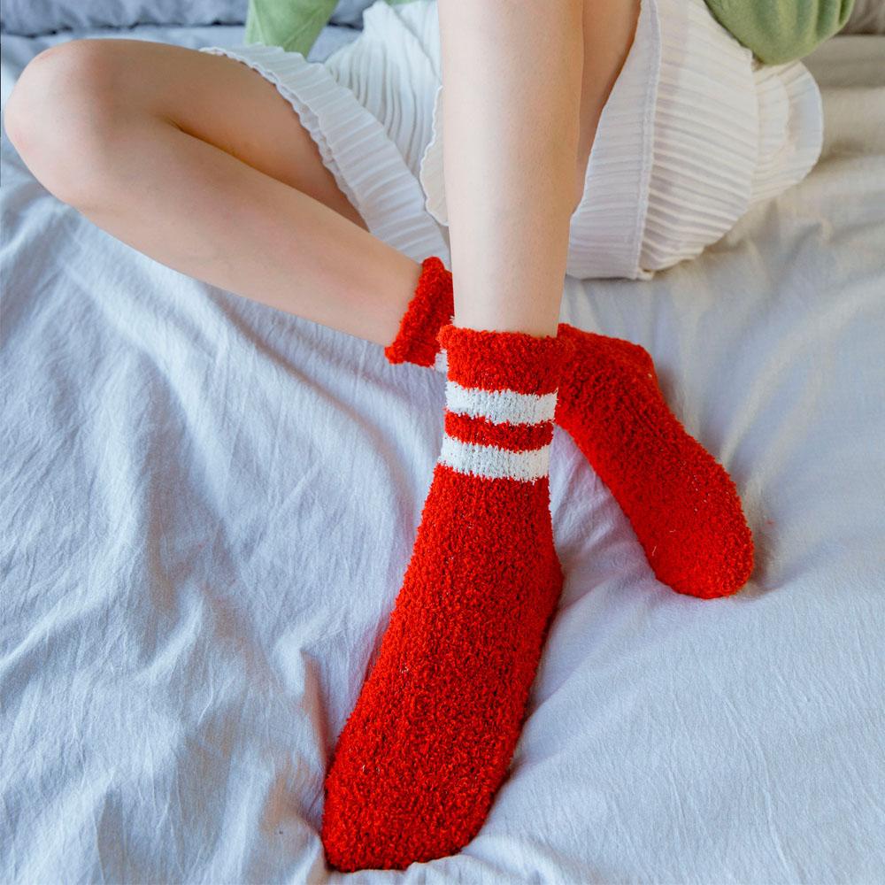 Vớ Lông Cừu San Hô Dày Dặn Giữ Ấm Mùa Thu Đông Dễ Thương VANES1