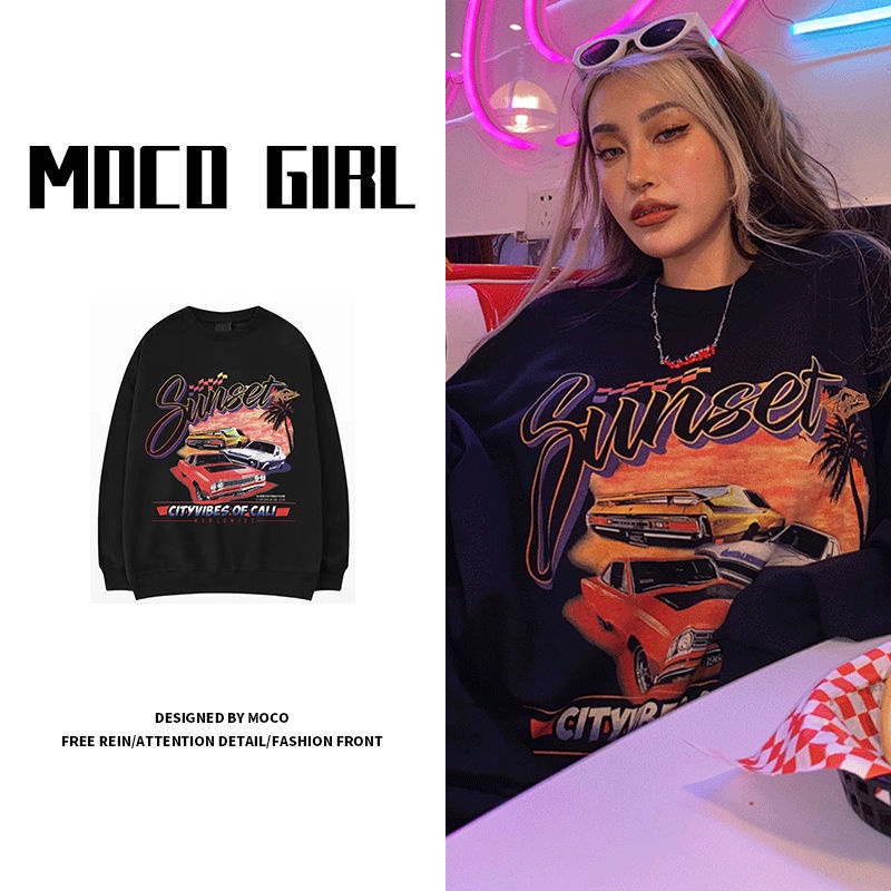 Áo hoodie tay dài dáng rộng phong cách retro Hàn Quốc dễ phối đồ cho nữ | BigBuy360 - bigbuy360.vn