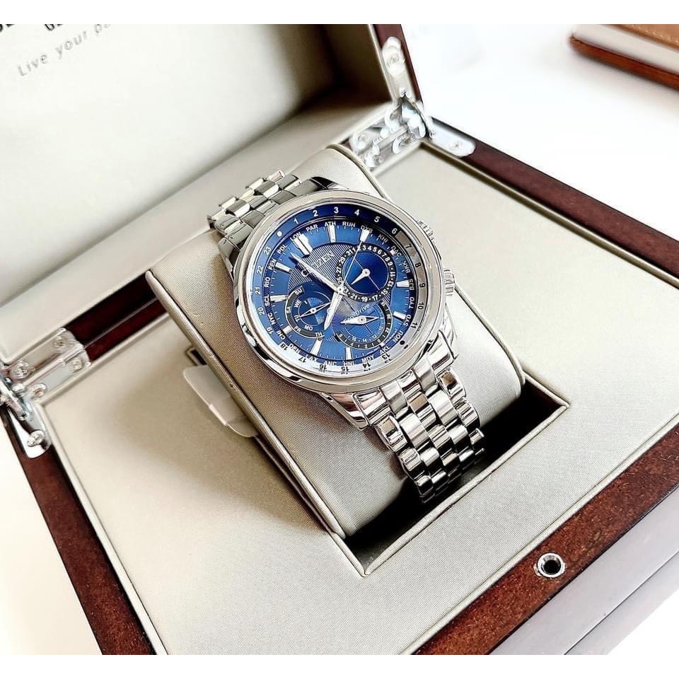 Đồng hồ nam chính hãng Citizen BU2021-51L máy Quartz Pin Eco Drive năng lượng mặt trời
